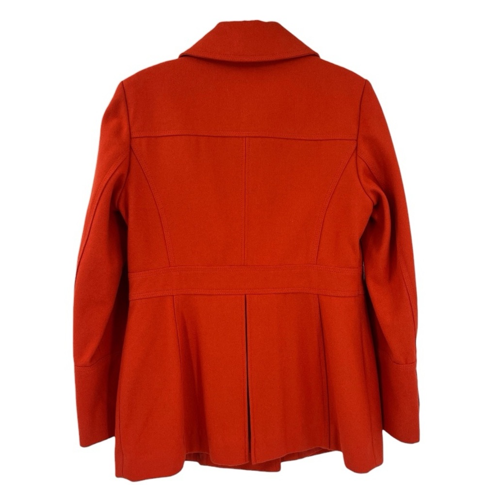 Michael Kors wool Double Breast Orange With Gold Buttons Peppy Peacoat SZ 10 - Picture 2 of 10